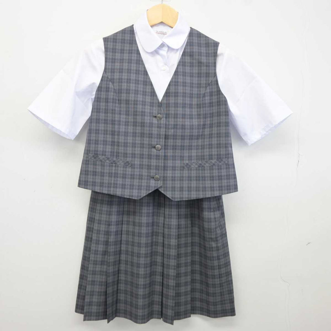 中古】神奈川県 睦合東中学校 女子制服 3点 (ベスト・シャツ・スカート) sf042219 | 中古制服通販パレイド