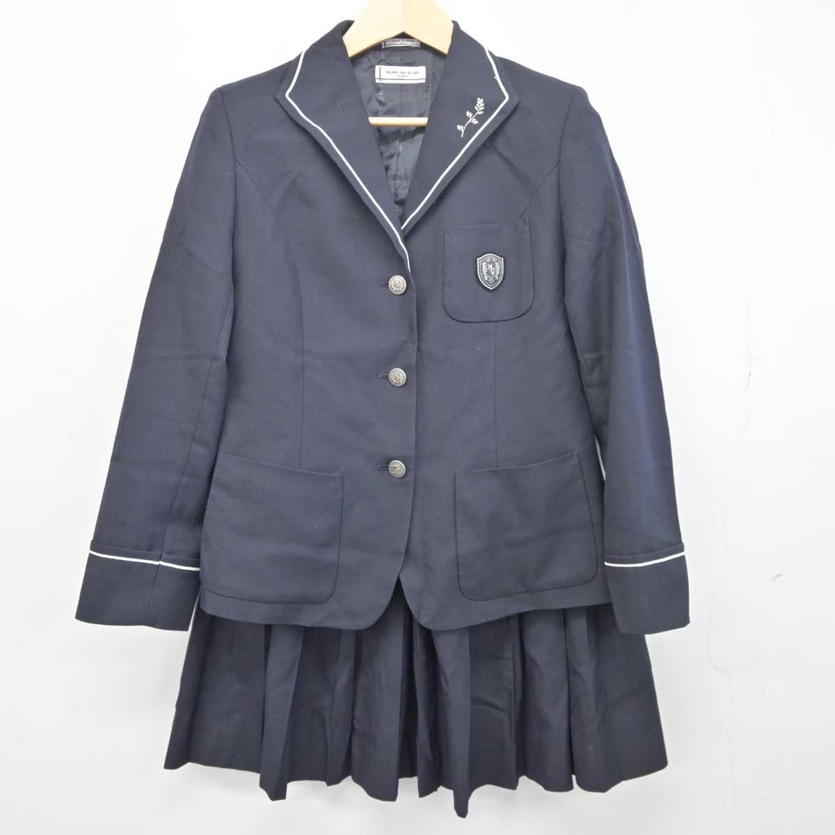 【中古】兵庫県 日ノ本学園高等学校 女子制服 2点 (ブレザー・スカート) sf042220