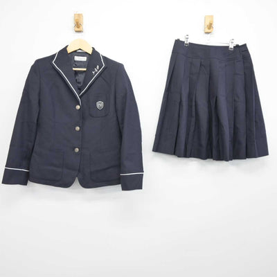 【中古】兵庫県 日ノ本学園高等学校 女子制服 2点 (ブレザー・スカート) sf042220