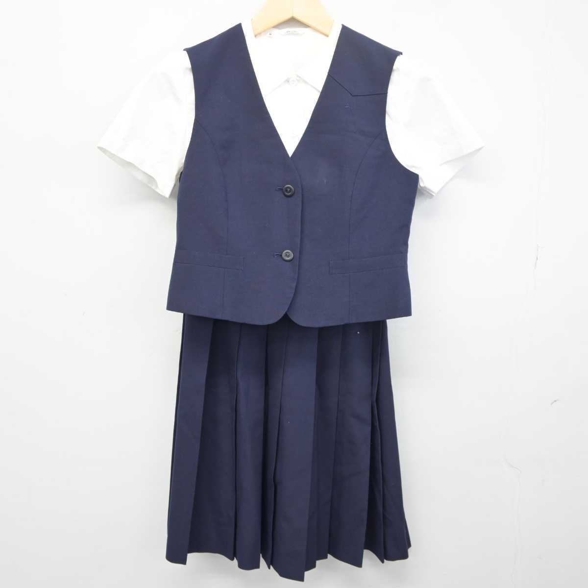 【中古】東京都 白鴎高等学校 女子制服 3点 (ベスト・シャツ・スカート) sf042231