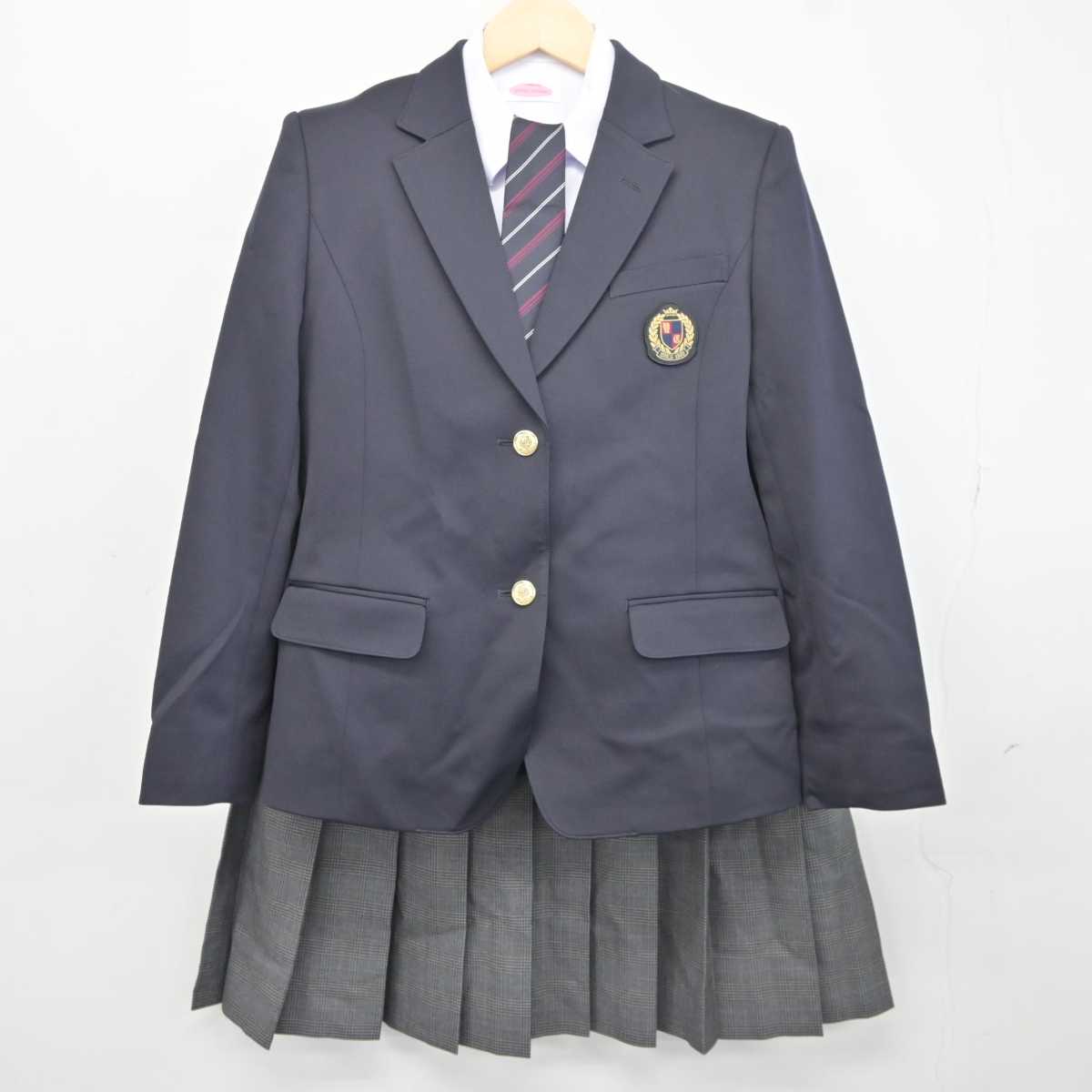 【中古】大阪府 淀商業高等学校 女子制服 4点 (ブレザー・シャツ・スカート) sf042234