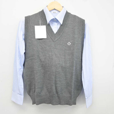 【中古】三重県 四日市メリノール学院高等学校 女子制服 2点 (ニットベスト・シャツ) sf042237