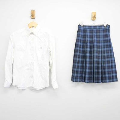 【中古】京都府 京都産業大学附属高等学校 女子制服 2点 (シャツ・スカート) sf042244