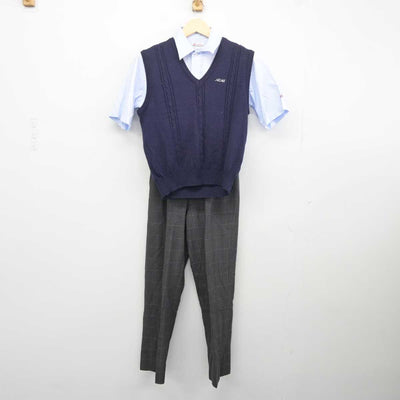 【中古】愛媛県 松山工業高等学校 男子制服 4点 (シャツ・ニットベスト・ズボン) sf042265