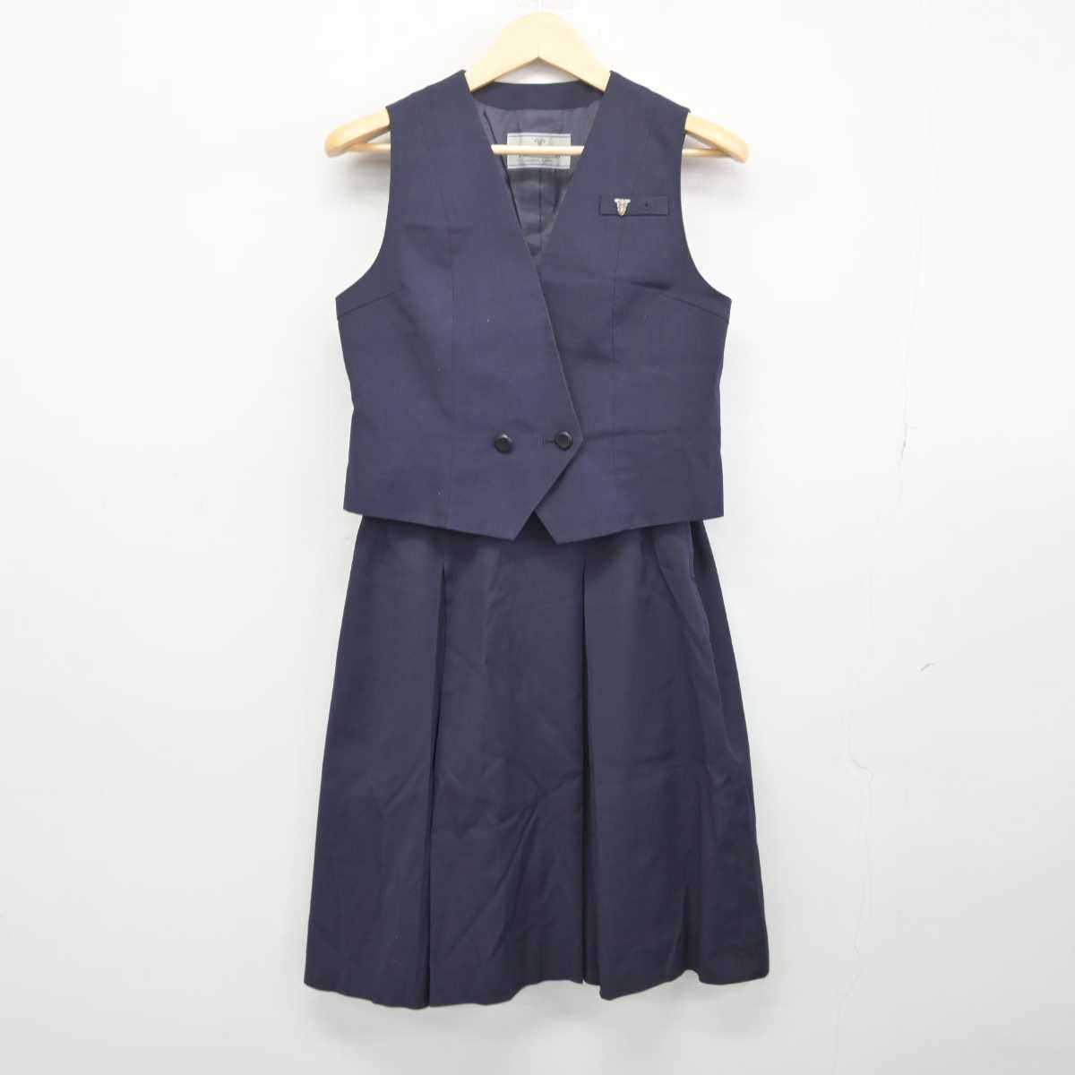 【中古】千葉県 千葉商業高等学校 女子制服 3点 (ベスト・スカート) sf042284