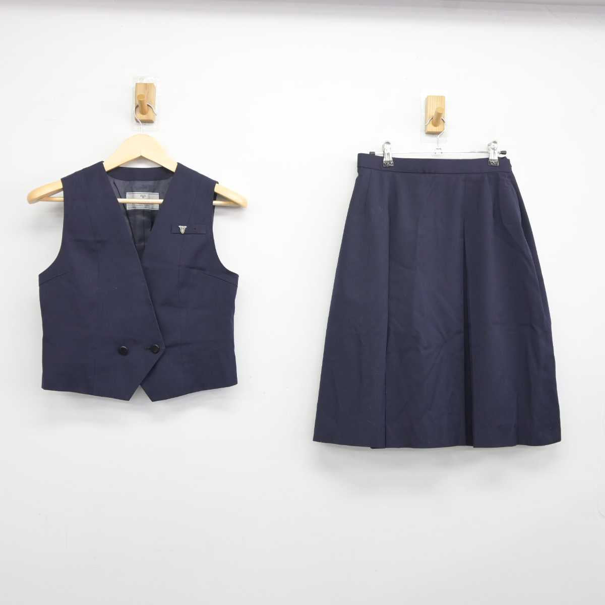 中古】千葉県 千葉商業高等学校 女子制服 3点 (ベスト・スカート) sf042284 | 中古制服通販パレイド