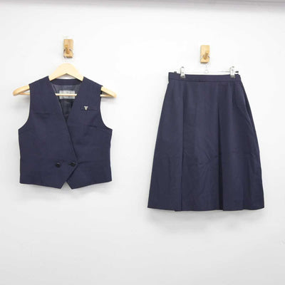 【中古】千葉県 千葉商業高等学校 女子制服 3点 (ベスト・スカート) sf042284