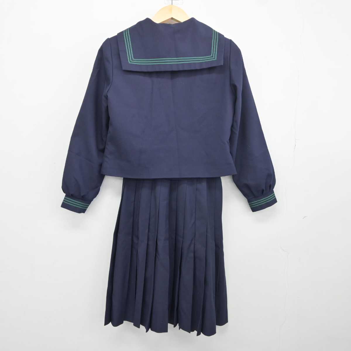 【中古】富山県 五位中学校 女子制服 3点 (セーラー服・スカート) sf042288