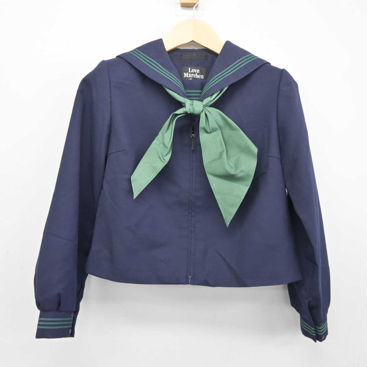 【中古】富山県 五位中学校 女子制服 3点 (セーラー服・スカート) sf042288