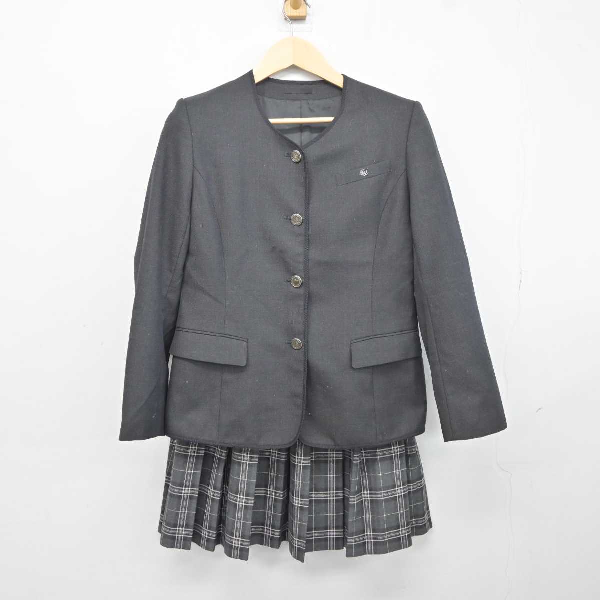 【中古】千葉県 東海大学付属浦安高等学校中等部 女子制服 3点 (ブレザー・ニット・スカート) sf042302