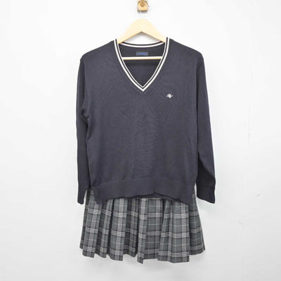 【中古】千葉県 東海大学付属浦安高等学校中等部 女子制服 3点 (ブレザー・ニット・スカート) sf042302