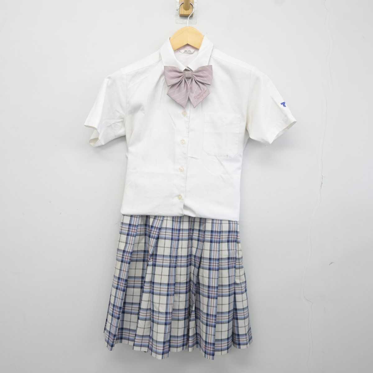 【中古】千葉県 東海大学付属浦安高等学校中等部 女子制服 3点 (シャツ・スカート) sf042304