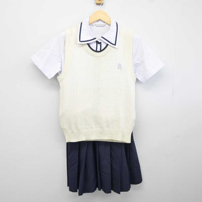 【中古】奈良県 智辯学園中学校高等学校 女子制服 3点 (ニット・シャツ・スカート) sf042311