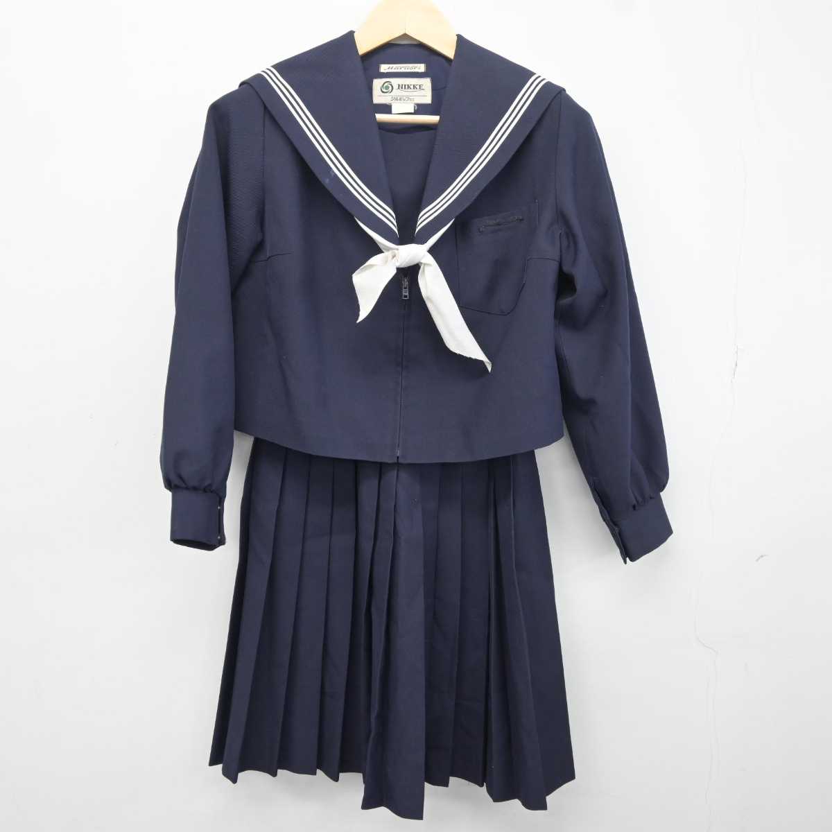 【中古】愛知県 乙川中学校 女子制服 3点 (セーラー服・スカート) sf042324