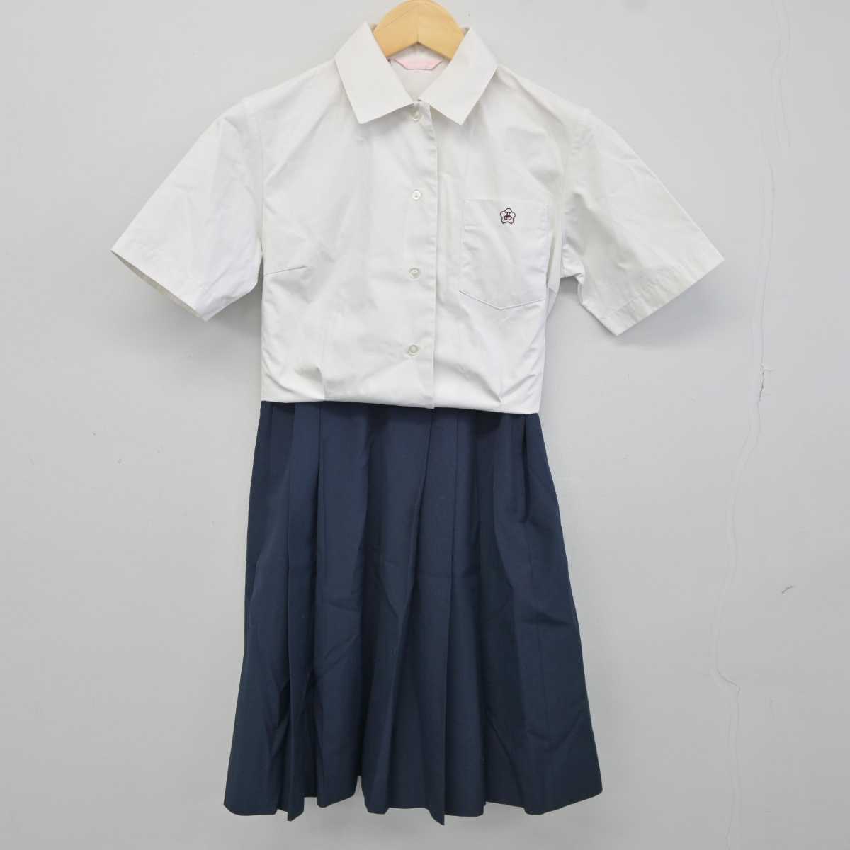 【中古】愛知県 春日井西高等学校 女子制服 2点 (シャツ・スカート) sf042327