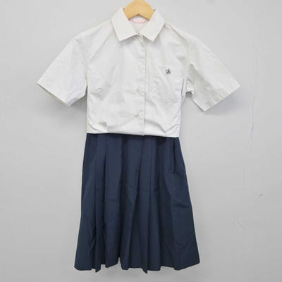 【中古】愛知県 春日井西高等学校 女子制服 2点 (シャツ・スカート) sf042327