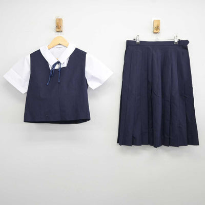 【中古】埼玉県 与野東中学校 女子制服 4点 (シャツ・ベスト・スカート) sf042341