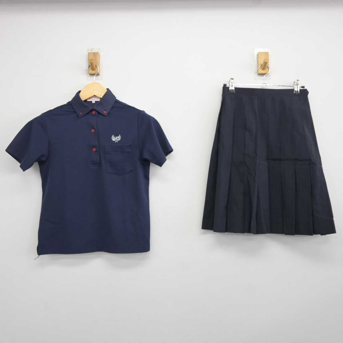 【中古】高知県 高知国際中学校 女子制服 3点 (シャツ・スカート) sf042346