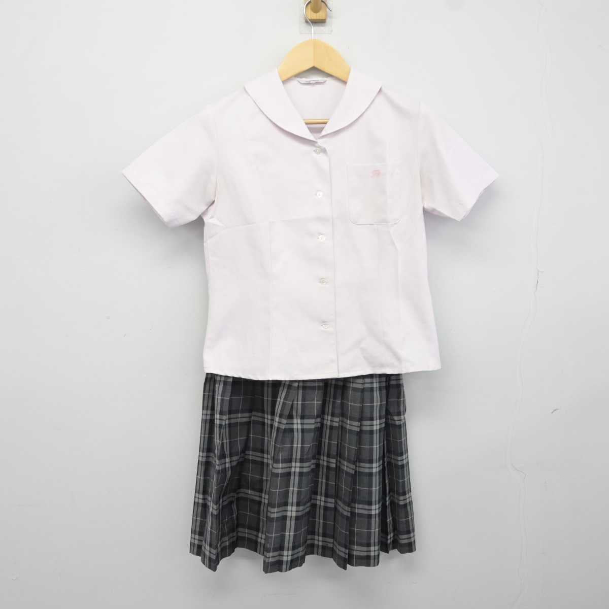 【中古】東京都 藤村女子中学校 女子制服 2点 (シャツ・スカート) sf042351