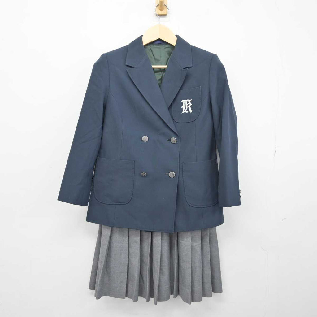 【中古】栃木県 河内中学校 女子制服 2点 (ブレザー・スカート 