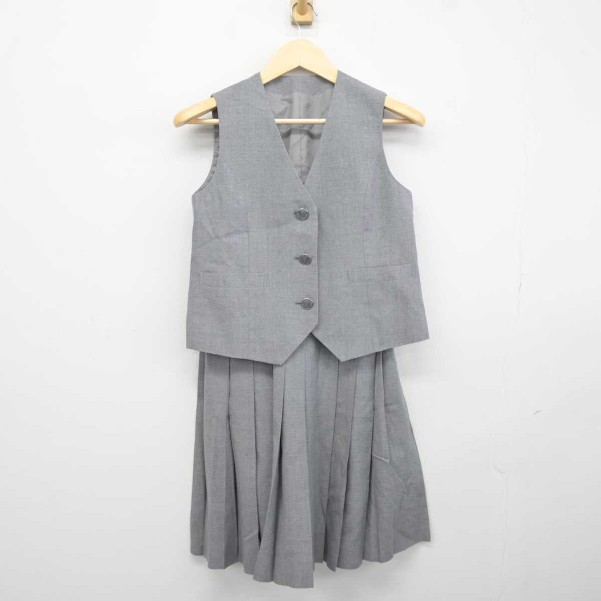 【中古】栃木県 河内中学校 女子制服 2点 (ベスト・スカート) sf042358