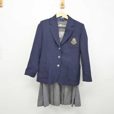 【中古】大阪府 高等学校高等学校 女子制服 3点 (ブレザー・ニット・ジャンパースカート) sf042361