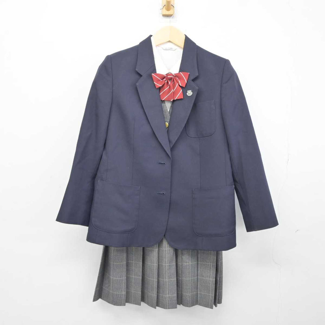 【中古】埼玉県 宮原中学校 女子制服 5点 (ブレザー・ベスト・シャツ・スカート) sf042378