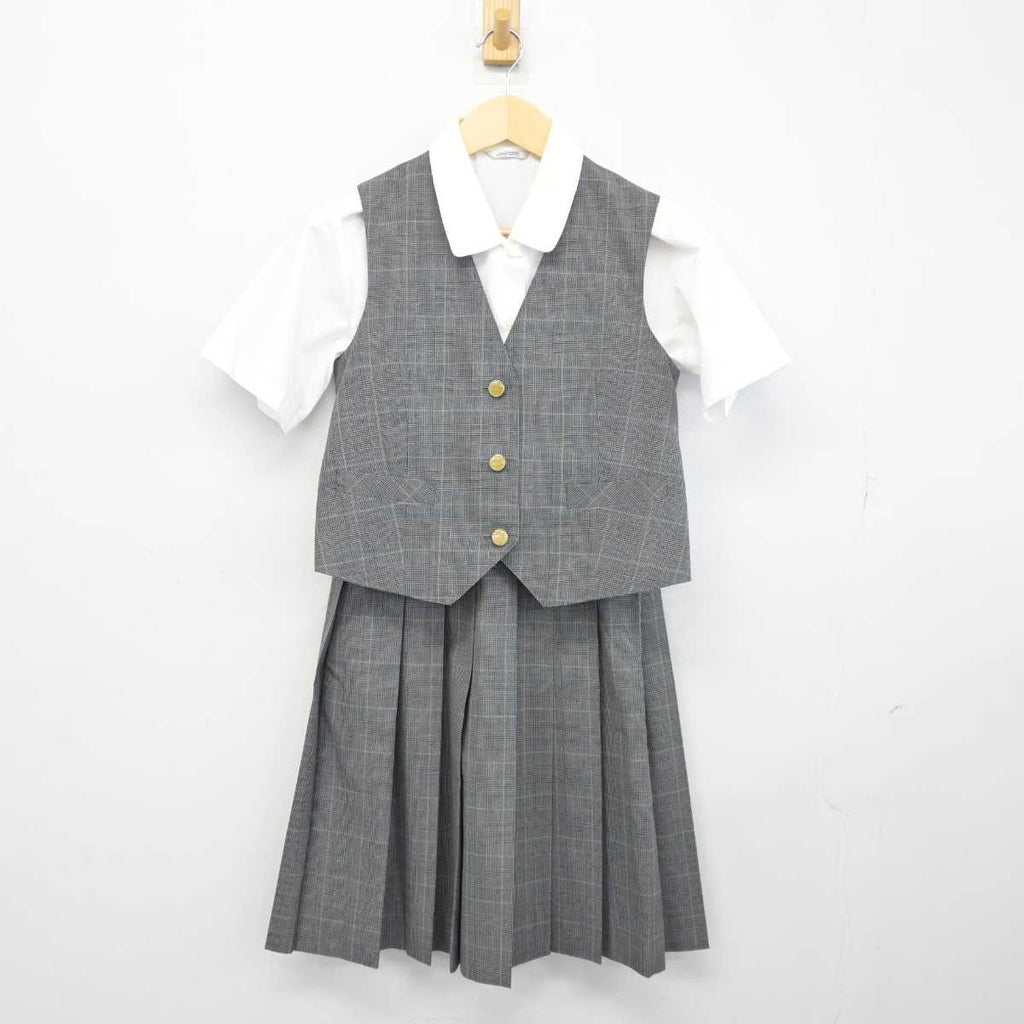 【中古】埼玉県 宮原中学校 女子制服 3点 (ベスト・シャツ・スカート) sf042379 | 中古制服通販パレイド