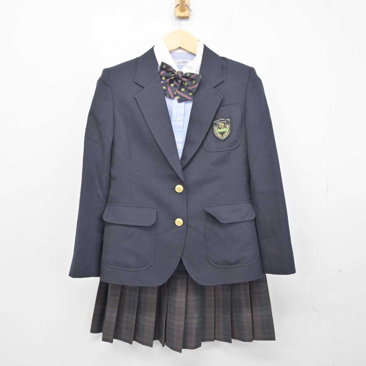 【中古】東京都 豊島学院高等学校 女子制服 4点 (ブレザー・シャツ・スカート) sf042381