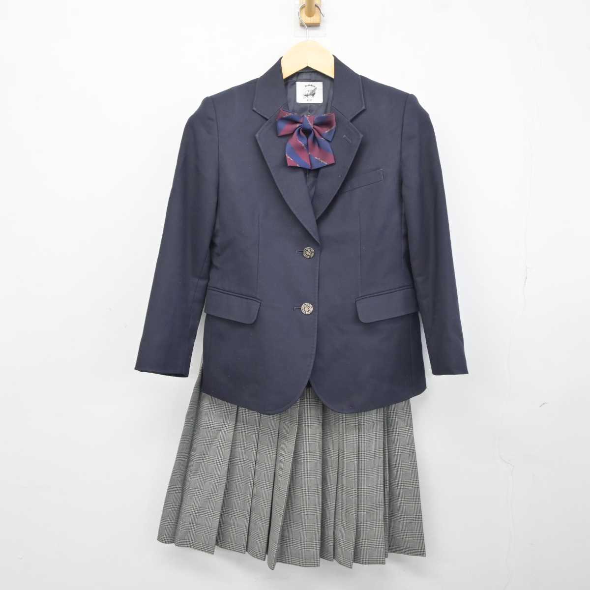 【中古】東京都 桜川中学校 女子制服 4点 (ブレザー・ニットベスト・スカート) sf042387