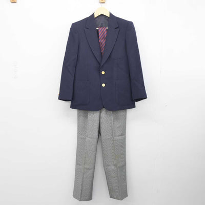 【中古】神奈川県 山手学院中学校 男子制服 3点 (ブレザー・ズボン) sf042389