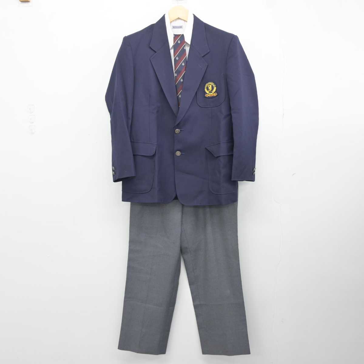 【中古】東京都 神代高等学校 男子制服 5点 (ブレザー・シャツ・ズボン) sf042403