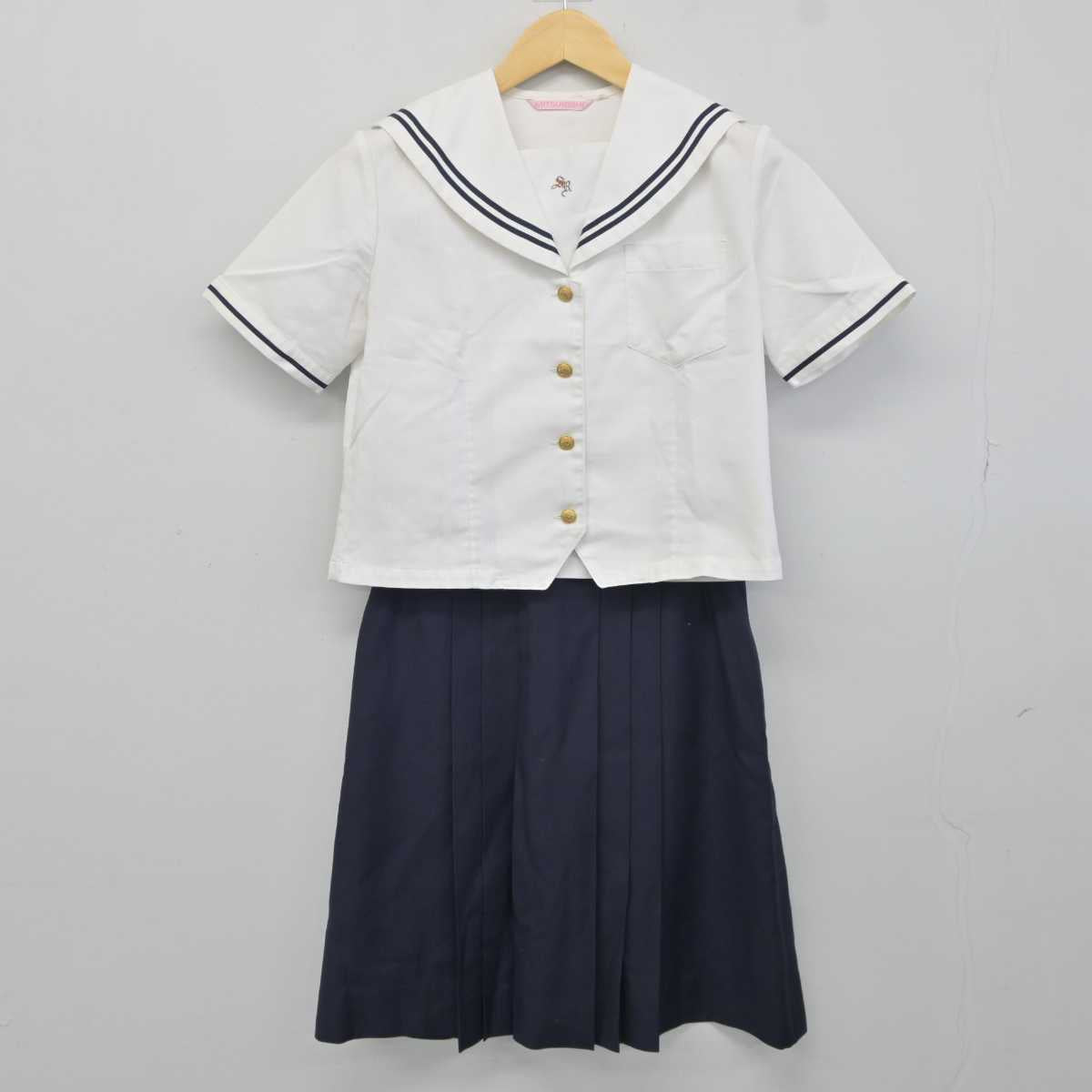 【中古】愛知県 南山学園 聖霊高等学校 女子制服 2点 (セーラー服・スカート) sf042419