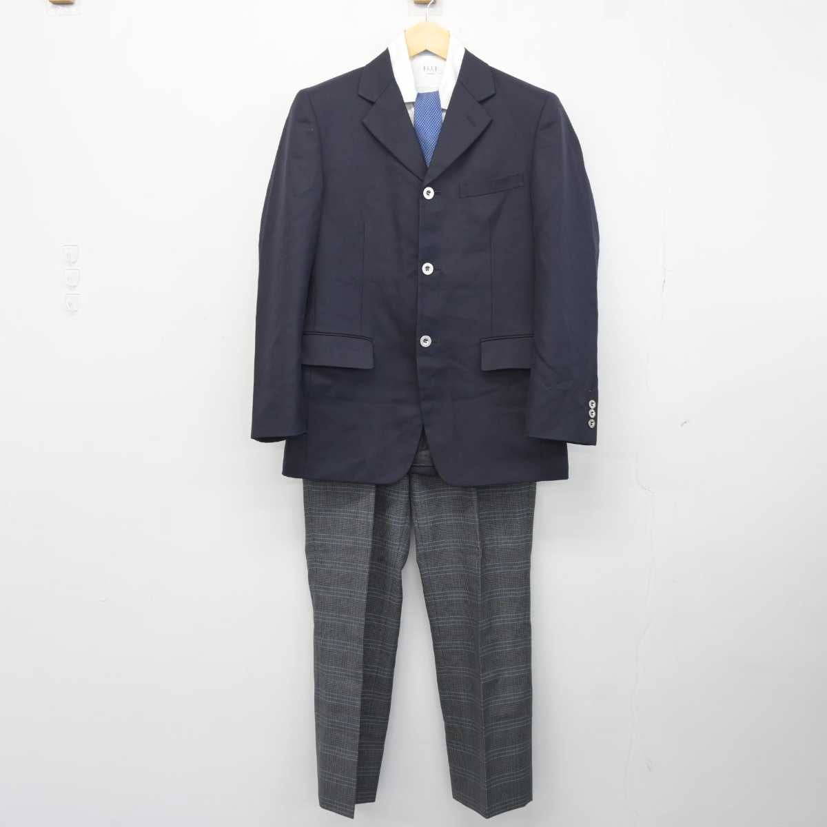 【中古】愛知県 至学館高等学校 男子制服 4点 (ブレザー・シャツ・ズボン) sf042422