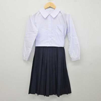 【中古】兵庫県 広嶺中学校 女子制服 3点 (シャツ・スカート) sf042433