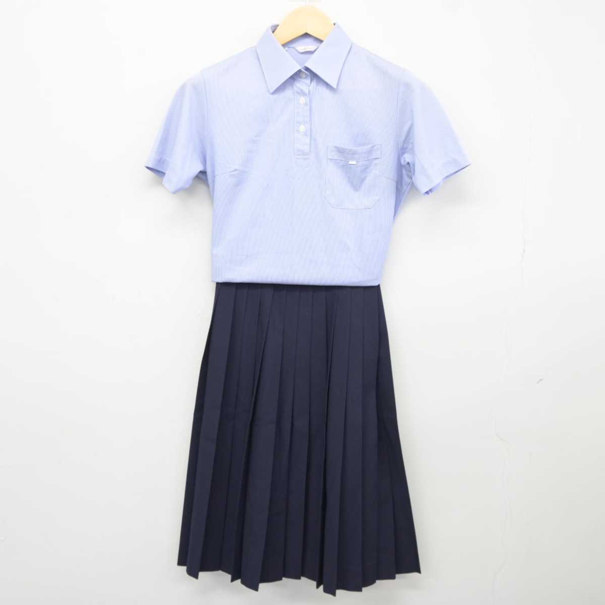 【中古】兵庫県 広嶺中学校 女子制服 2点 (シャツ・スカート) sf042434