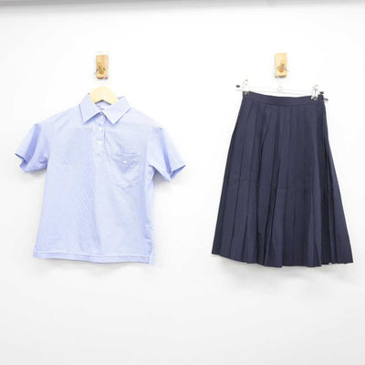 【中古】兵庫県 広嶺中学校 女子制服 2点 (シャツ・スカート) sf042435