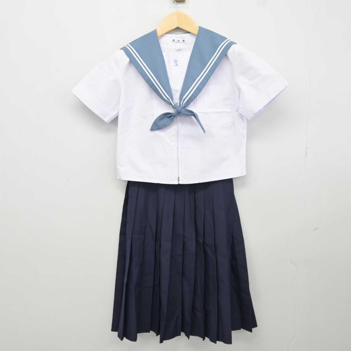 【中古】大分県 大分鶴崎高等学校 女子制服 3点 (セーラー服・セーラー服・スカート) sf042441