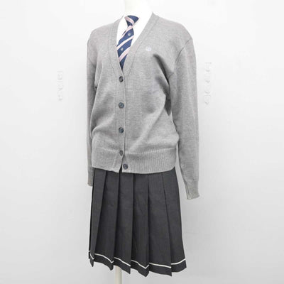 【中古】広島県 進徳女子高等学校 女子制服 4点 (ブレザー・ニット・スカート) sf042445