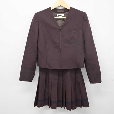 【中古】群馬県 共愛学園高等学校 女子制服 4点 (ブレザー・ベスト・スカート) sf042452