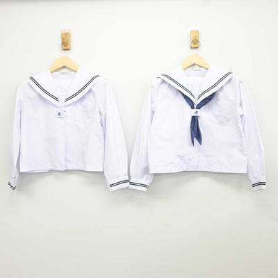 【中古】石川県 松任中学校 女子制服 4点 (セーラー服・スカート) sf042458