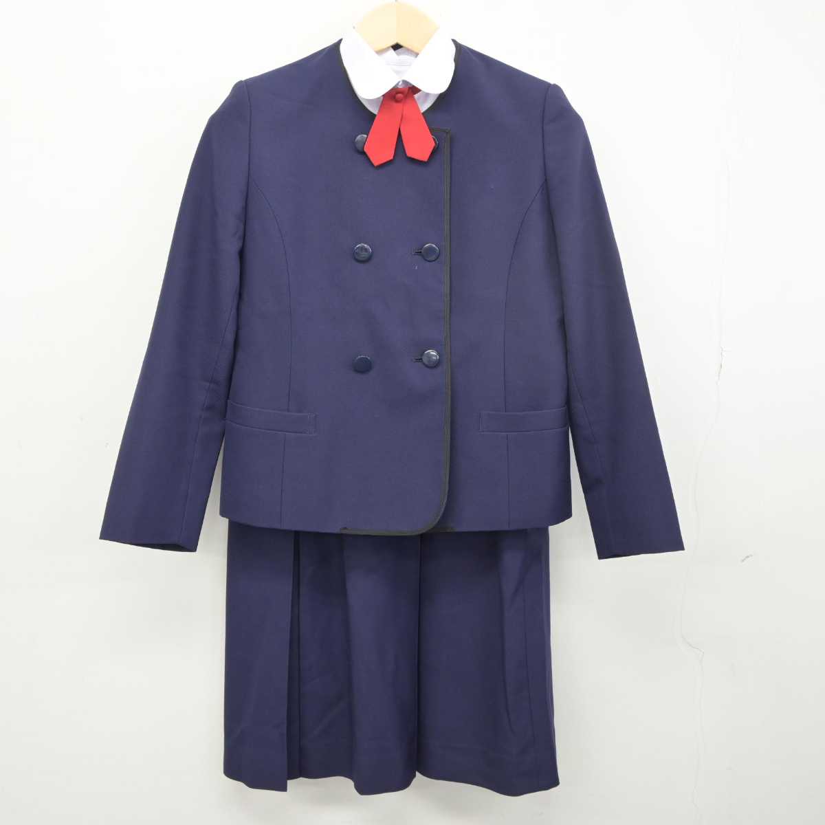 【中古】宮城県 折立中学校 女子制服 4点 (ブレザー・シャツ・スカート) sf042469