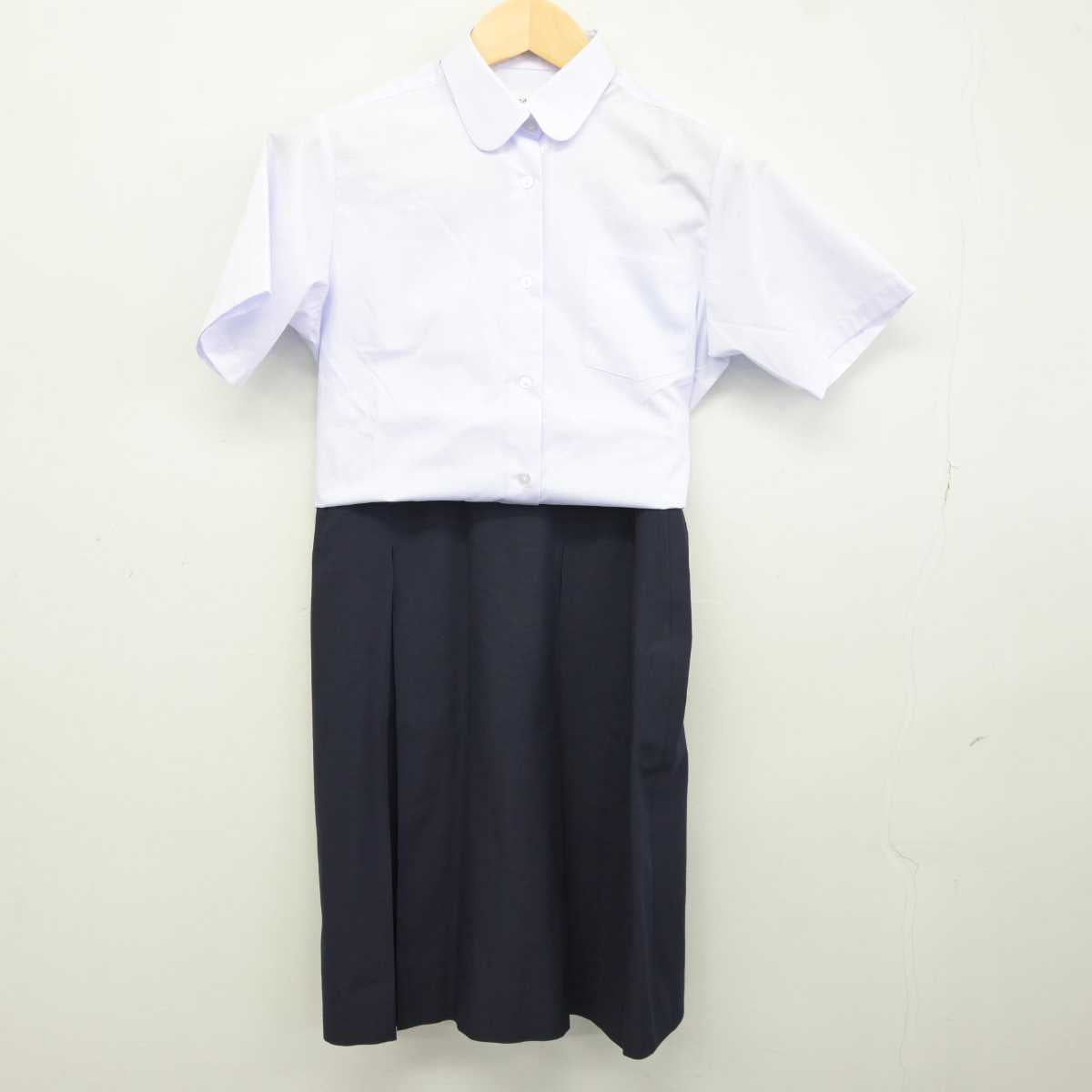 【中古】宮城県 折立中学校 女子制服 2点 (シャツ・スカート) sf042470