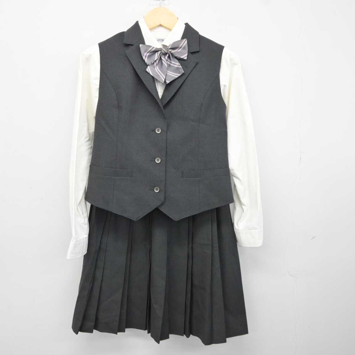 【中古】京都府 京都堀川音楽高等学校 女子制服 6点 (ブレザー・シャツ・ベスト・スカート) sf042476