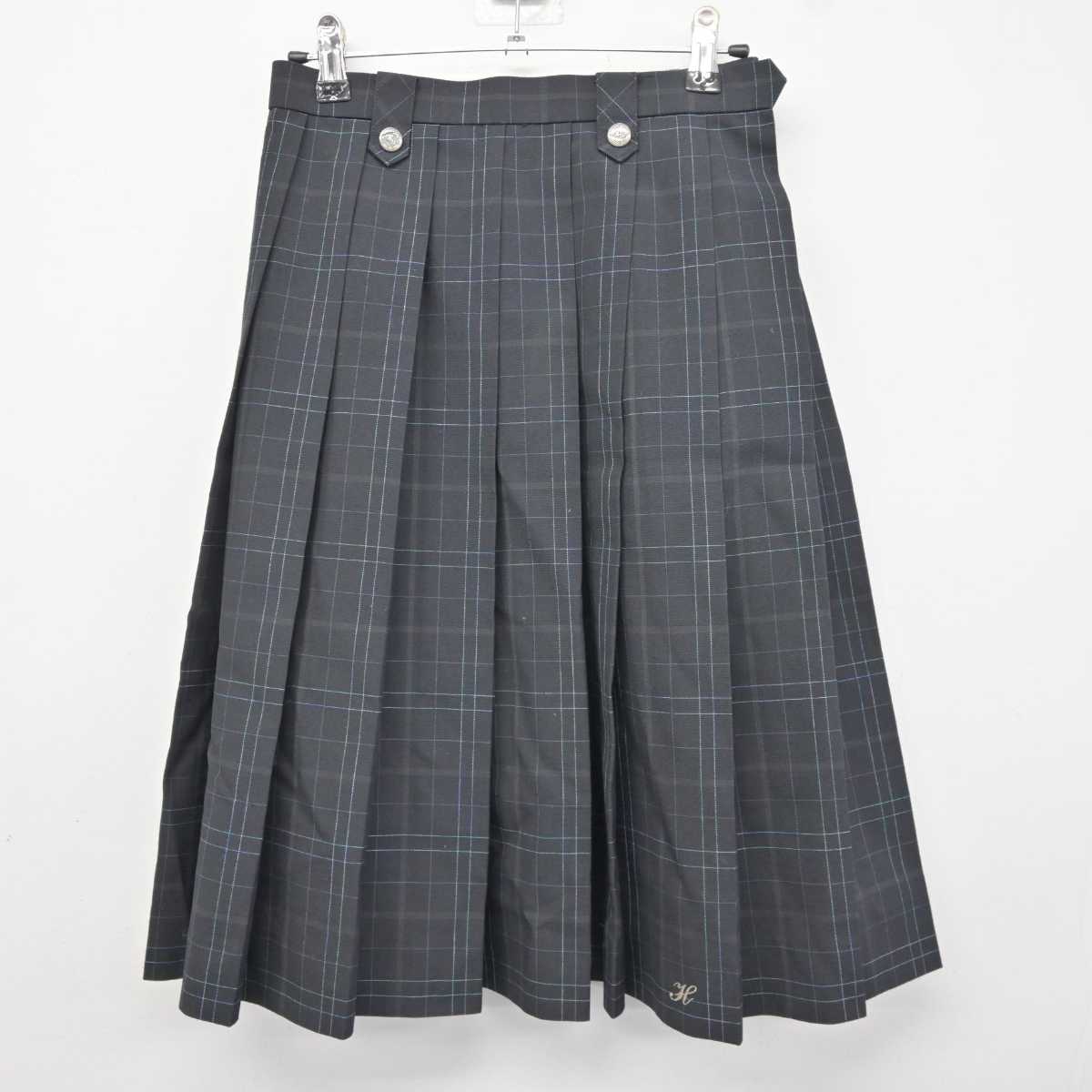 【中古】京都府 東宇治高等学校 女子制服 3点 (シャツ・ニットベスト・スカート) sf042479