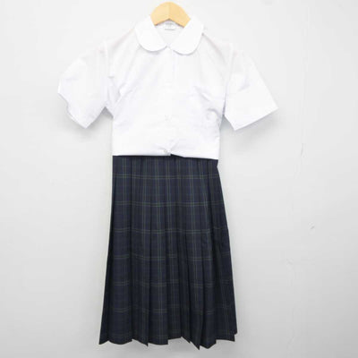 【中古】埼玉県 栄進中学校 女子制服 2点 (シャツ・スカート) sf042492