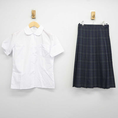 【中古】埼玉県 栄進中学校 女子制服 2点 (シャツ・スカート) sf042492