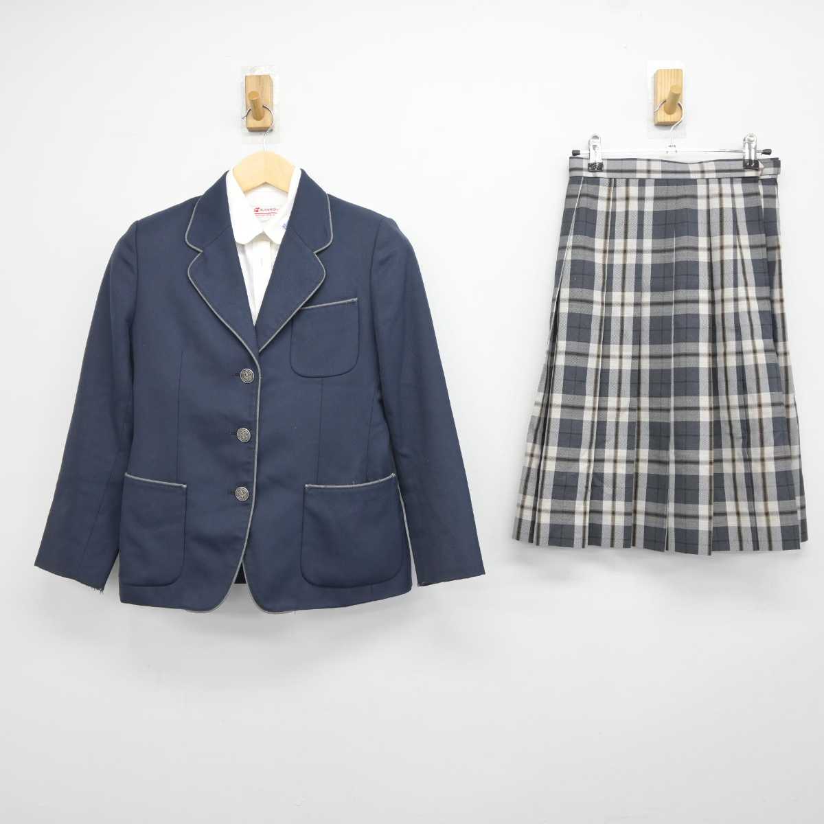 【中古】静岡県 沼津高等学校 女子制服 3点 (ブレザー・シャツ・スカート) sf042495