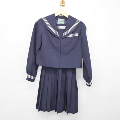 【中古】静岡県 旭が丘中学校 女子制服 2点 (セーラー服・スカート) sf042515