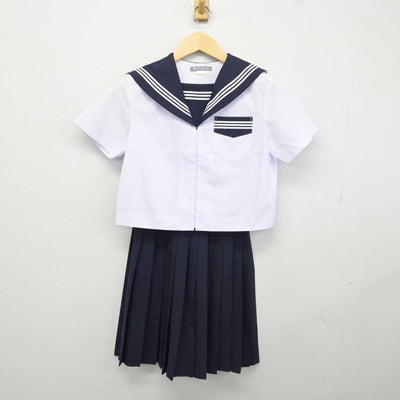 【中古】静岡県 旭が丘中学校 女子制服 2点 (セーラー服・スカート) sf042517